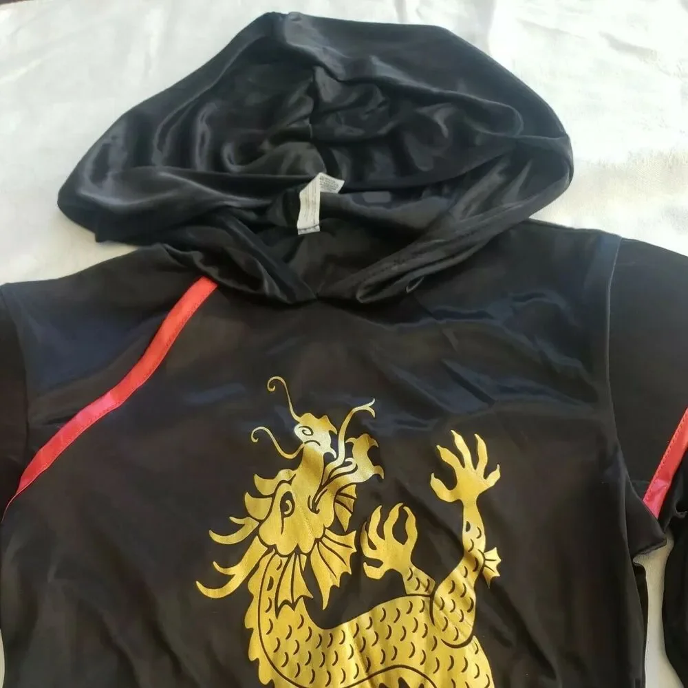 Costumes USA Ninja Costume Juniors Small (3-5) Black Red Gold Dragon Halloween